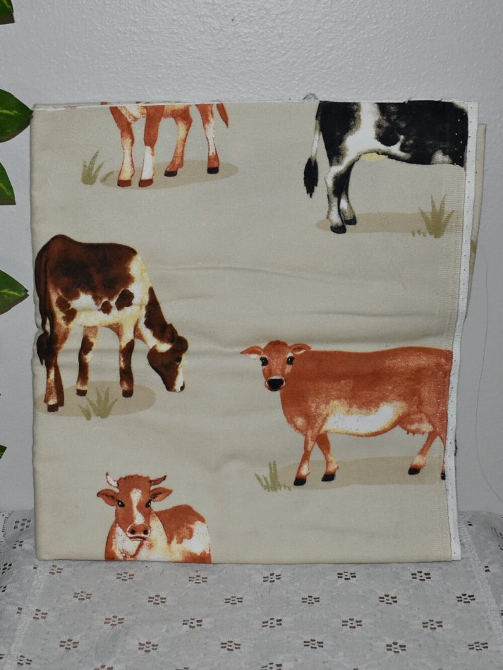 Joann Fabrics One Yard Western Country Farm Cows Soft Flannel Fabric